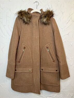 J. Crew Italian Stadium Cloth by Nello Gori Chateau Parka Coat Size 2